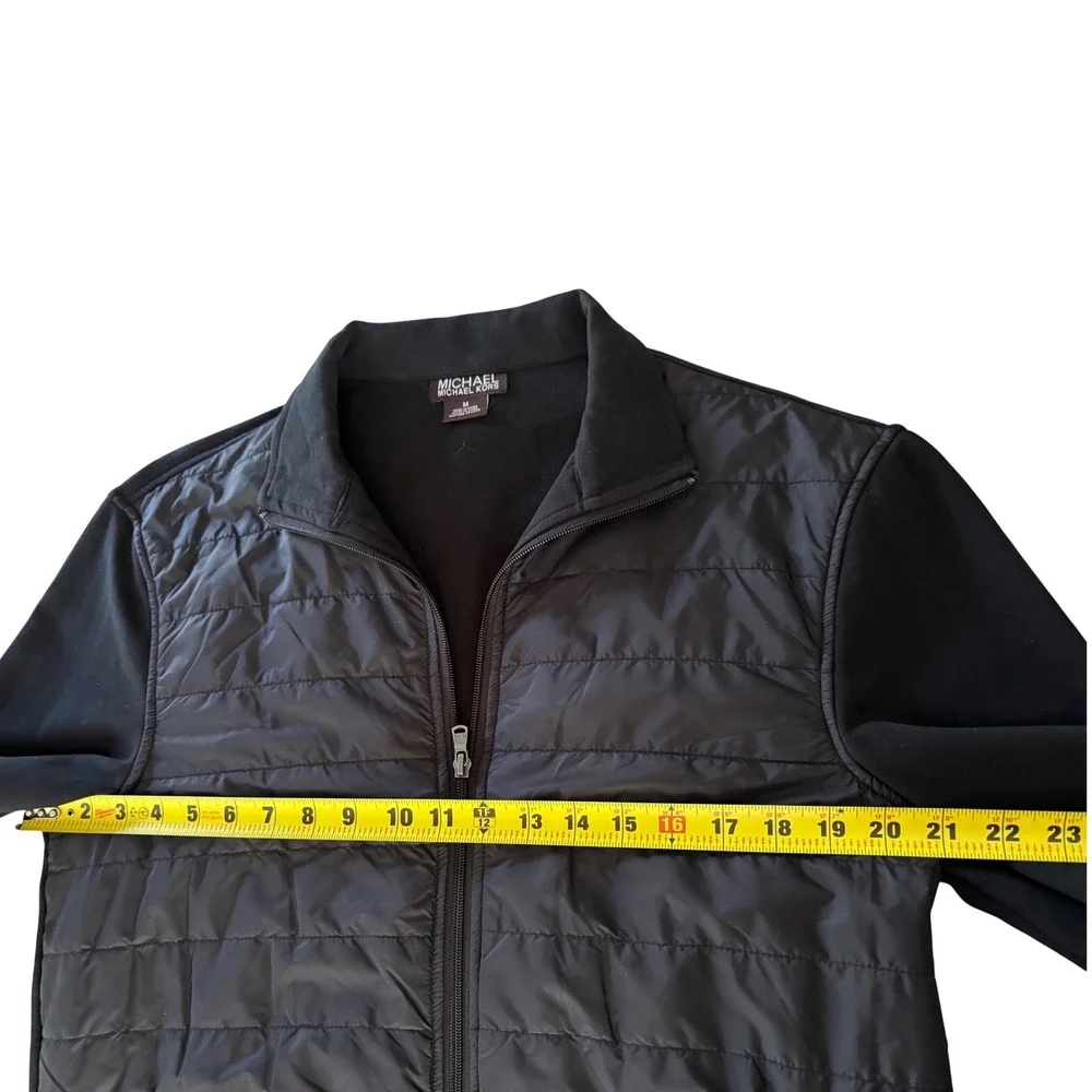 Michael Kors Mens Quilted Puffer Jacket Bomber Style Black Full Zip Size M - Picture 5 of 11